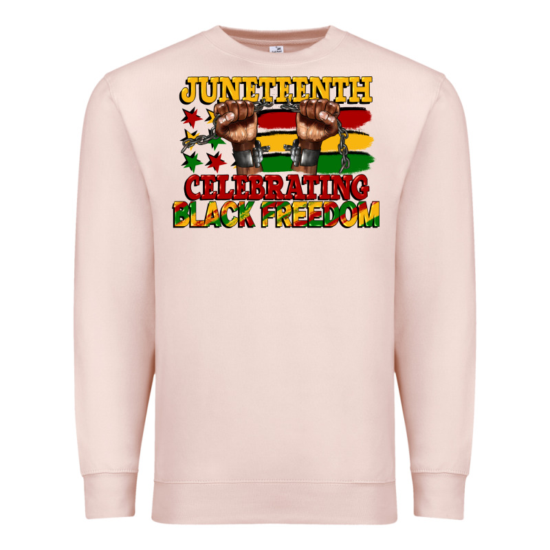 Juneteenth Celebrating Black Freedom Premium Sweatshirt by CowGirlArtShop | Teevron
