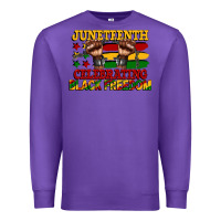 Purple juneteenth celebrating black freedom Premium Sweatshirt - CowGirlArtShop
