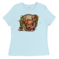Baby Blue cow Ladies Tee - JahusDesignShop