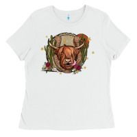 White cow Ladies Tee - JahusDesignShop