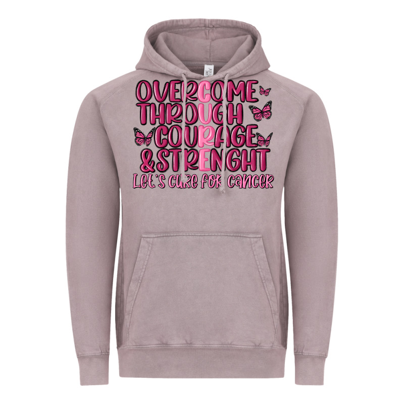 Overcome Through Courage Strength  Malia Vintage Hoodie by MaliasSmallBusiness | Teevron