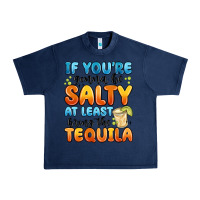 Navy if you're gonna be salty at least bring the tequil Urban Heavy Tee - MaliasSmallBusiness