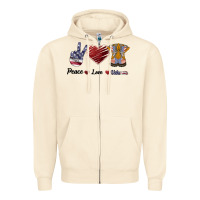 Sandshell Peace Love Veteran Zipper Hoodie - Bettercallsaul
