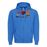 True Royal Peace Love Veteran Zipper Hoodie - Bettercallsaul