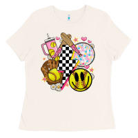 Bone retro softball Ladies Tee - JahusDesignShop