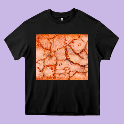 Orange Glitter Heavy Core Tee Designed By Jahusdesignshop