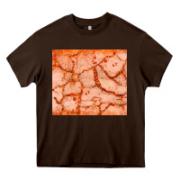 Chocolate Brown orange glitter Heavy Core Tee - JahusDesignShop