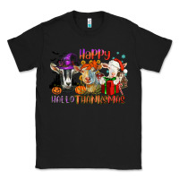 Black Happy Hallothanksmas goats Classic Tee - NancyCooperArtShop