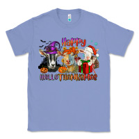 Colony Blue Happy Hallothanksmas goats Classic Tee - NancyCooperArtShop
