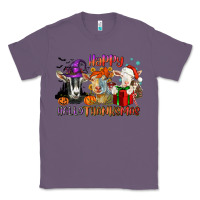 Lavender Happy Hallothanksmas goats Classic Tee - NancyCooperArtShop
