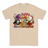 Mushroom Happy Hallothanksmas goats Classic Tee - NancyCooperArtShop