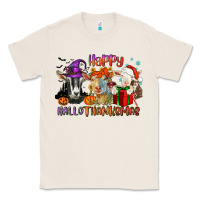 Natural Happy Hallothanksmas goats Classic Tee - NancyCooperArtShop