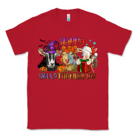 Red Happy Hallothanksmas goats Classic Tee - NancyCooperArtShop