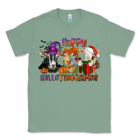 Sage Happy Hallothanksmas goats Classic Tee - NancyCooperArtShop