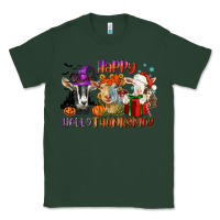 Sports Green Happy Hallothanksmas goats Classic Tee - NancyCooperArtShop