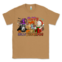 Toasted Coconut Happy Hallothanksmas goats Classic Tee - NancyCooperArtShop