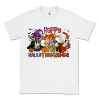 White Happy Hallothanksmas goats Classic Tee - NancyCooperArtShop