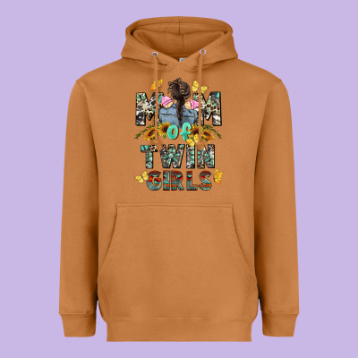 Mom Of Twin Girls Mother's Day Heavyweight Hoodie Designed By Cowgirlartshop
