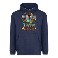 Navy mom of twin girls mother's day Heavyweight Hoodie - CowGirlArtShop