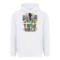 White mom of twin girls mother's day Heavyweight Hoodie - CowGirlArtShop