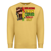 Antique Gold juneteenth breaking every chain since 1865 Premium Sweatshirt - CowGirlArtShop