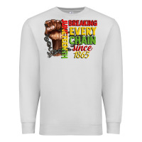Dove Grey juneteenth breaking every chain since 1865 Premium Sweatshirt - CowGirlArtShop