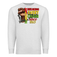 Oatmeal Heather juneteenth breaking every chain since 1865 Premium Sweatshirt - CowGirlArtShop