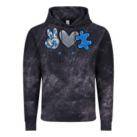 Cloud Black peace love autism Vintage Hoodie - MaliasSmallBusiness
