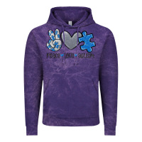 Cloud Purple peace love autism Vintage Hoodie - MaliasSmallBusiness