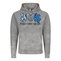 Cloud Rock peace love autism Vintage Hoodie - MaliasSmallBusiness