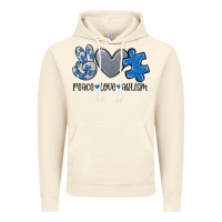 Vintage Artic peace love autism Vintage Hoodie - MaliasSmallBusiness