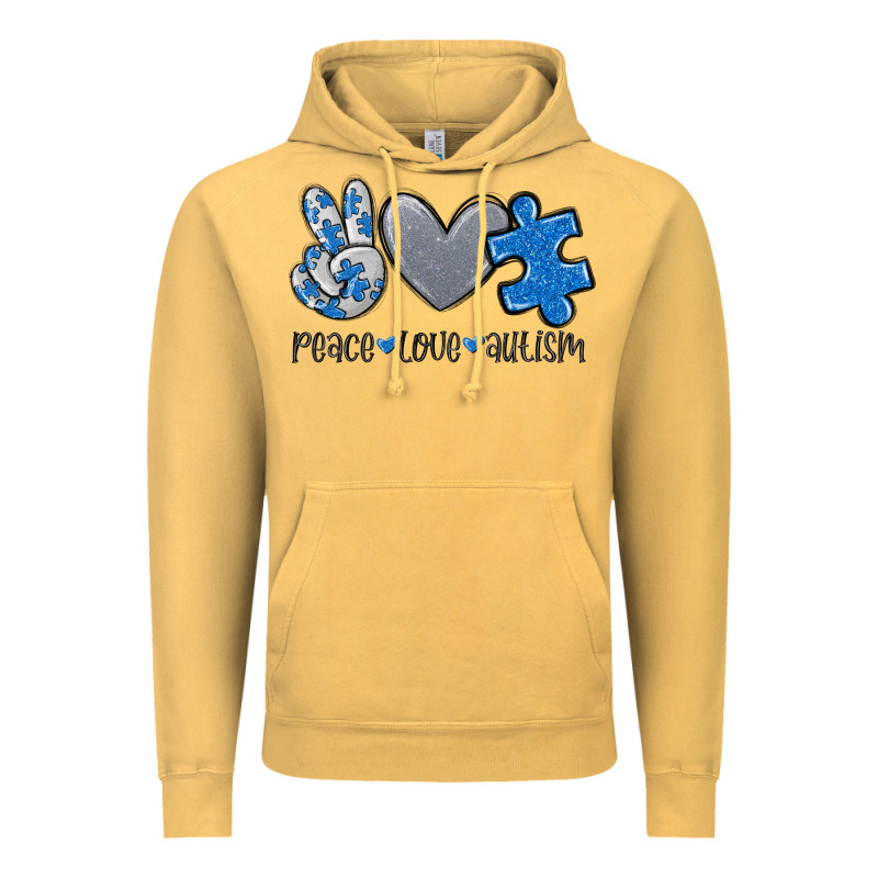Peace Love Autism Vintage Hoodie by MaliasSmallBusiness | Teevron