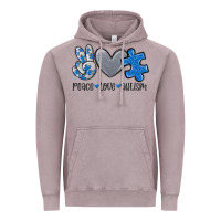Vintage Zinc peace love autism Vintage Hoodie - MaliasSmallBusiness