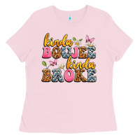 Bubblegum Pink kinda boujee kinda broke Ladies Tee - JahusDesignShop