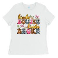 White kinda boujee kinda broke Ladies Tee - JahusDesignShop