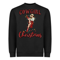 Black cowgirl christmas Heavyweight Sweatshirt - MaliasSmallBusiness
