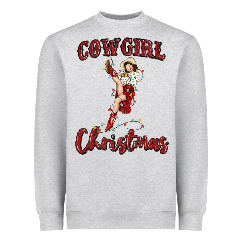 Cowgirl Christmas Heavyweight Sweatshirt by MaliasSmallBusiness | Teevron