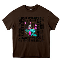 Chocolate Brown hair stylist elementary Heavy Core Tee - AdoDesignShop