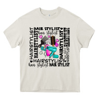 Cream hair stylist elementary Heavy Core Tee - AdoDesignShop
