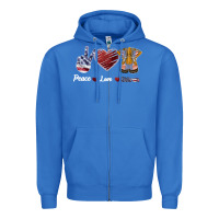 True Royal Peace Love Veteran Zipper Hoodie - Bettercallsaul