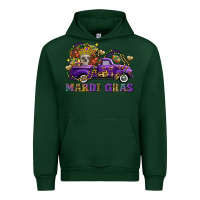Forest Green mardi gras skull truck Urban Hoodie - FaDigitalArtStudio