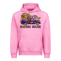 Fuchsia Pink mardi gras skull truck Urban Hoodie - FaDigitalArtStudio