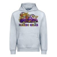 Heather Grey mardi gras skull truck Urban Hoodie - FaDigitalArtStudio