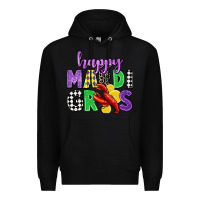 Black happy mardi gras Premium Hoodie - CowGirlArtShop