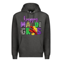Charcoal Heather happy mardi gras Premium Hoodie - CowGirlArtShop