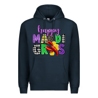 Navy happy mardi gras Premium Hoodie - CowGirlArtShop