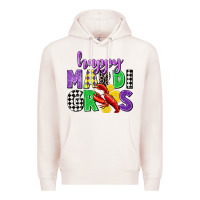 Pale Pink happy mardi gras Premium Hoodie - CowGirlArtShop