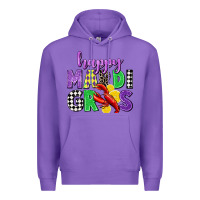 Purple happy mardi gras Premium Hoodie - CowGirlArtShop