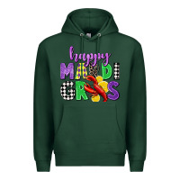 Sports Green happy mardi gras Premium Hoodie - CowGirlArtShop