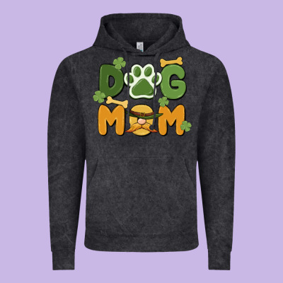 St. Patricks Day Dog Mom Vintage Hoodie Designed By Maliassmallbusiness
